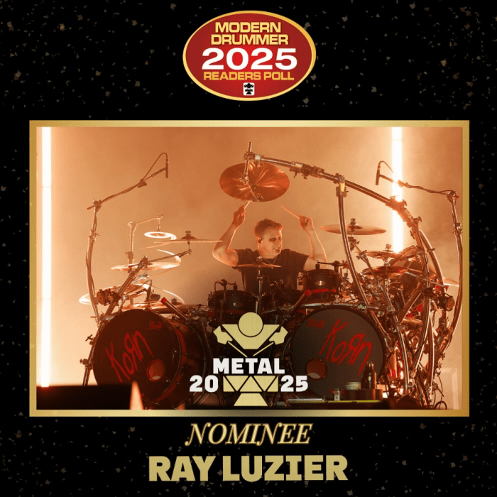Ray Luzier nominado a los Modern Drummer&nbsp;2025